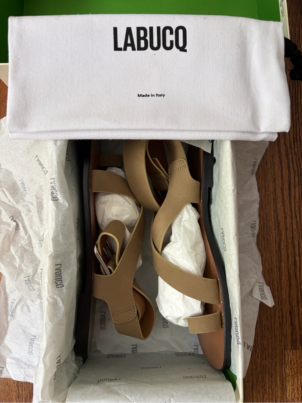 LABUCQ ESTHER SANDAL Sage, size 40